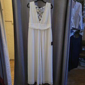 Lulu's White Wide Leg Jumpsuit